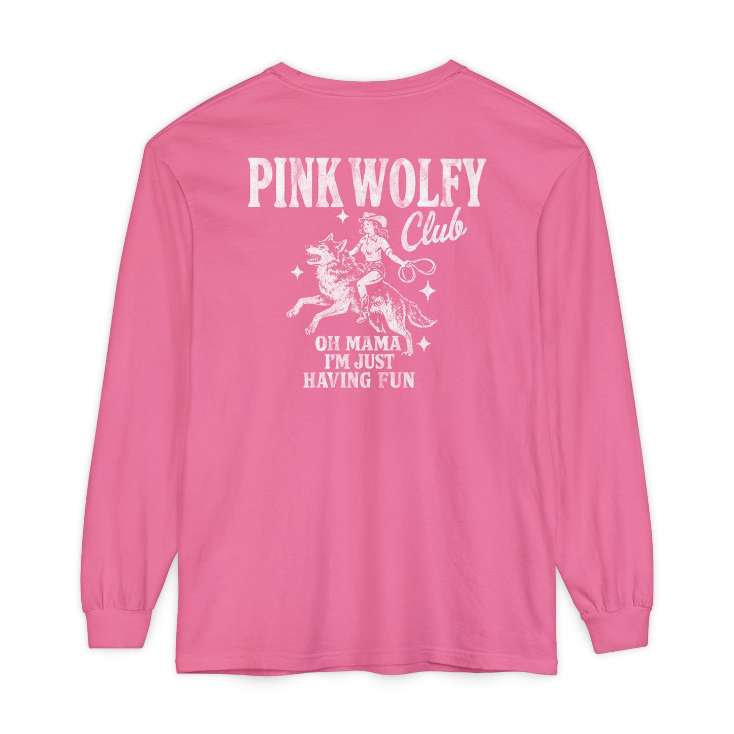 Pink Wolfy Club LS Comfort Tee