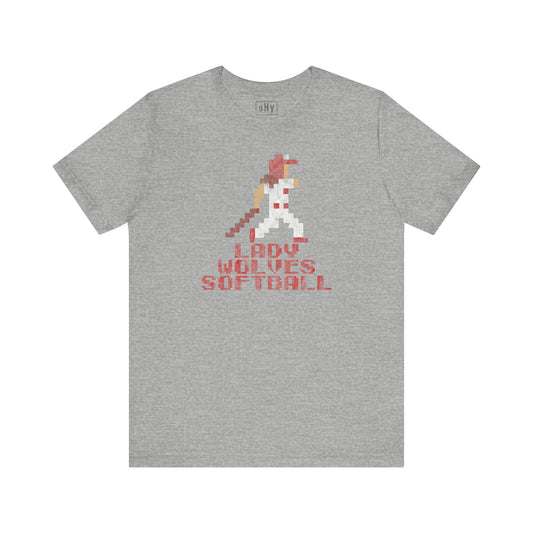 8 Bit Lady Wolves Softball Bella Tee