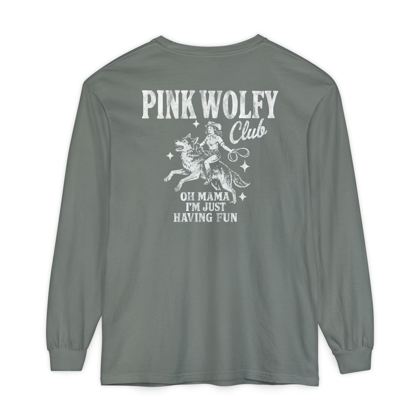 Pink Wolfy Club LS Comfort Tee