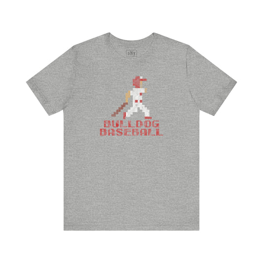 8 Bit Baseball Bulldog Tee