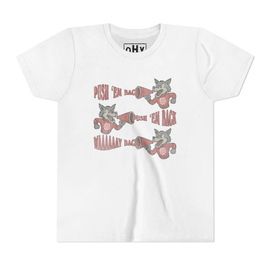 Push 'Em Back Youth Bella Tee