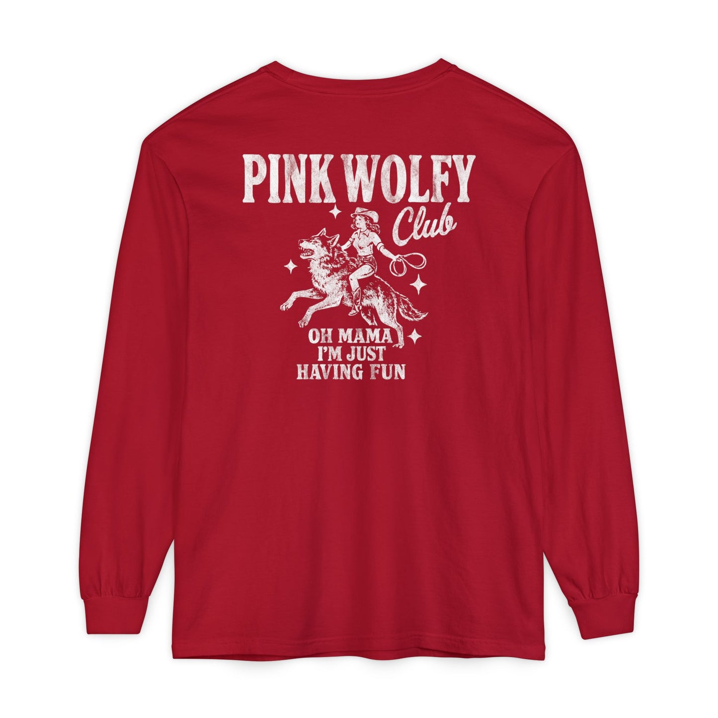 Pink Wolfy Club LS Comfort Tee