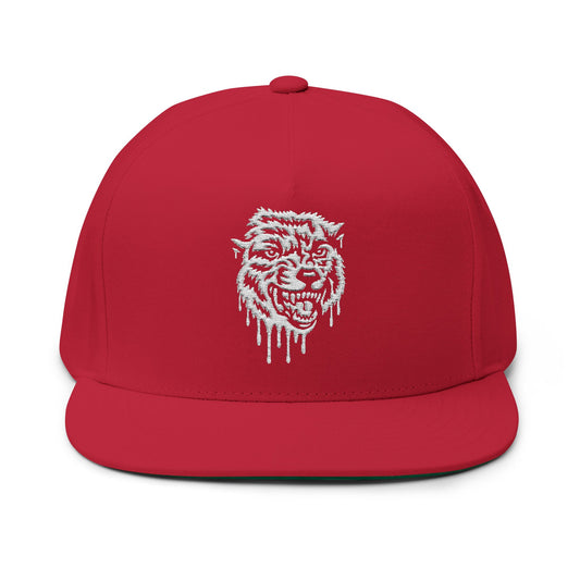 Drippy Wolf Flat Bill Cap