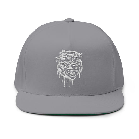 Drippy Wolf Flat Bill Cap