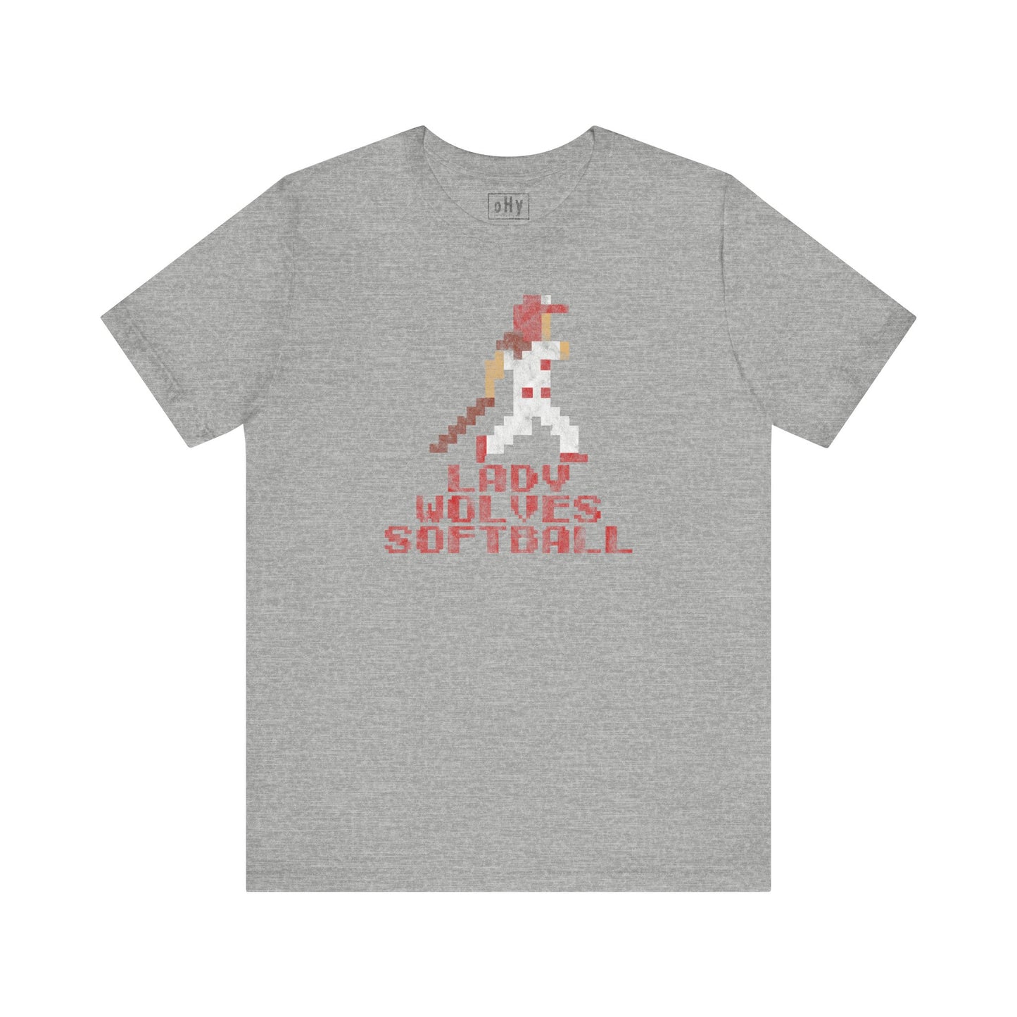 8 Bit Softball Lady Wolves Tee