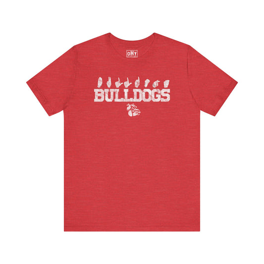 Spirit Fingers Bulldogs Bella Tee