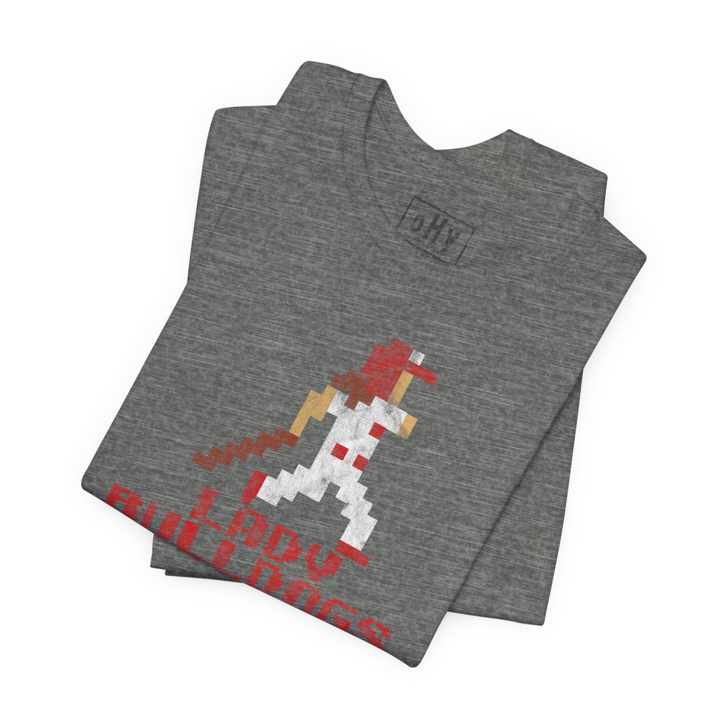 8 Bit Softball Lady Bulldog Tee