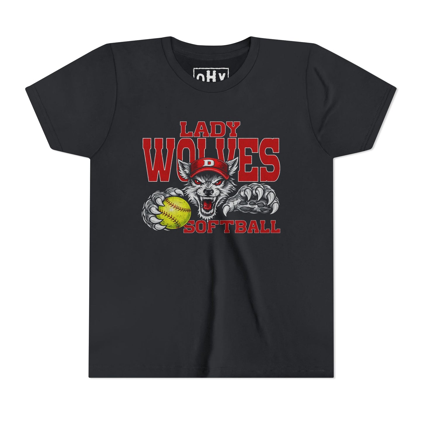 Lady Wolves Softball Youth Bella Tee
