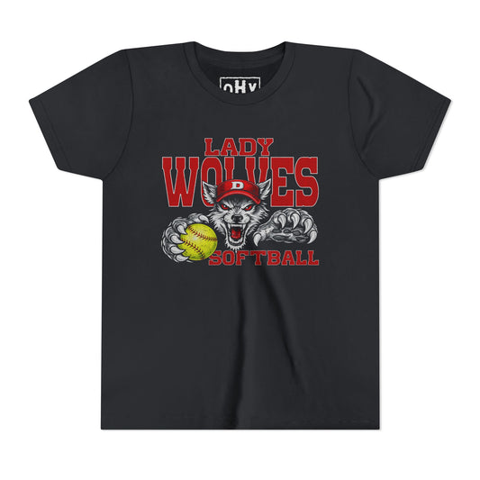 Lady Wolves Softball Youth Bella Tee
