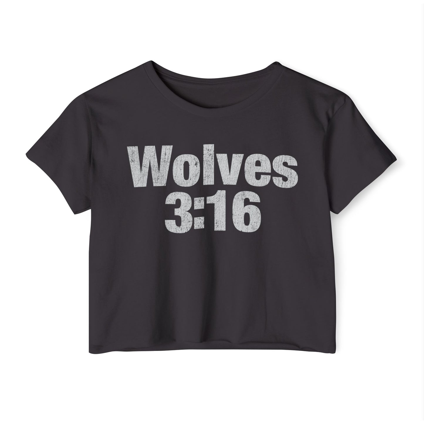 Wolves 3:16 Crop Top