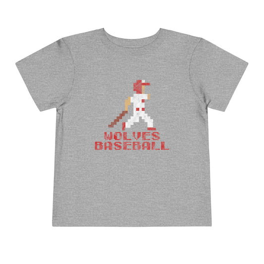 8 Bit Wolves Baseball Toddler Tee