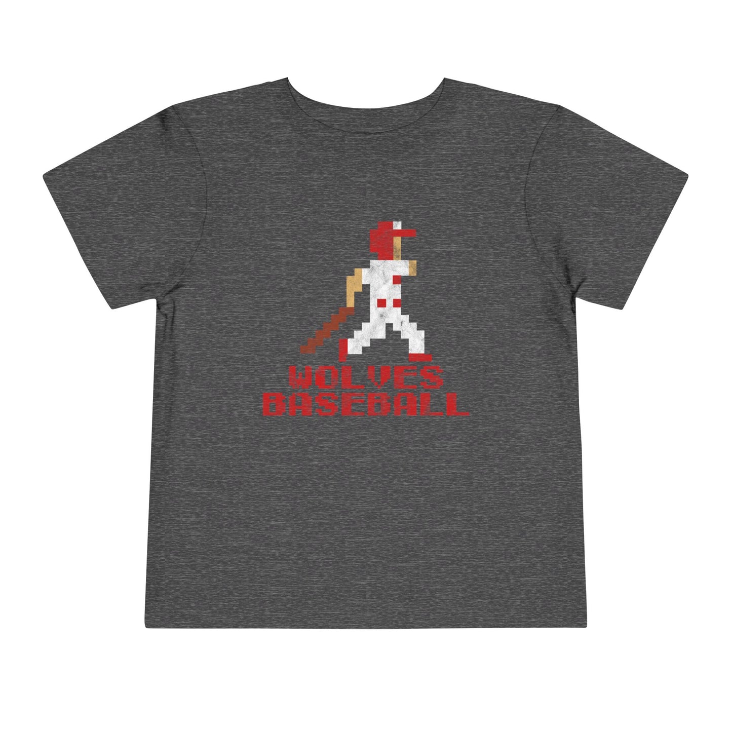 8 Bit Wolves Baseball Toddler Tee
