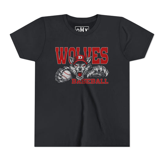 Wolves Baseball Youth Bella Tee